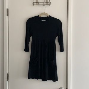 Fighting Eel mock neck 3/4 sleeve Black mini XS